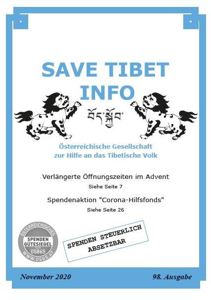 SAVE TIBET Info - Zeitung, Ausgabe 98, November 2020