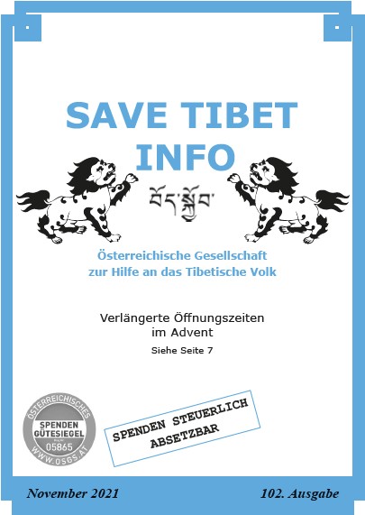 SAVE TIBET Info - Zeitung, Ausgabe 102, November 2021