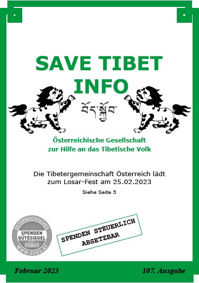 SAVE TIBET Info - Zeitung, Ausgabe 107, Februar 2023